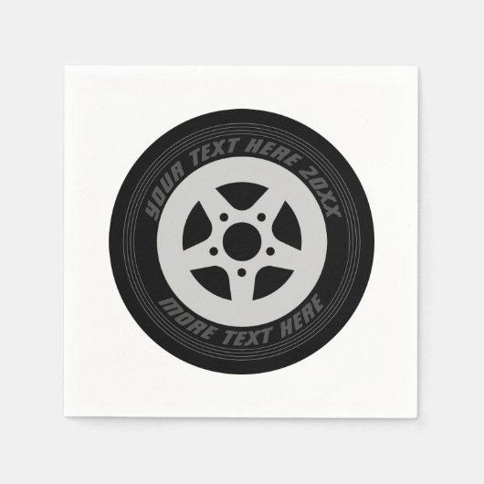 Auto-Rennthema für das Rad von Kraftfahrzeugen Serviette (Vorderseite)