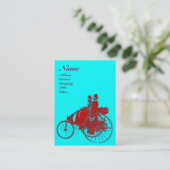 AUTO REPAIR AUTOMOTIVE MONOGRAM Blau Türkis Rot Visitenkarte (Stehend Vorderseite)