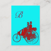 AUTO REPAIR AUTOMOTIVE MONOGRAM Blau Türkis Rot Visitenkarte (Rückseite)