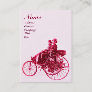AUTO REPAIR AUTOMOTIVE MONOGRAM fuchsia Gold Visitenkarte