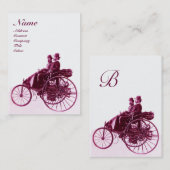 AUTO REPAIR AUTOMOTIVE MONOGRAM lila Aubergine Visitenkarte (Vorne/Hinten)