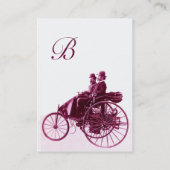 AUTO REPAIR AUTOMOTIVE MONOGRAM lila Aubergine Visitenkarte (Rückseite)