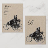 AUTO REPAIR AUTOMOTIVE MONOGRAMM Black Kraft Visitenkarte (Vorne/Hinten)