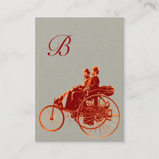 AUTO REPAIR AUTOMOTIVE MONOGRAMM Braungrau Visitenkarte (Rückseite)