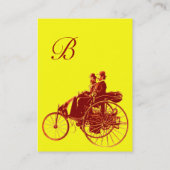 AUTO REPAIR AUTOMOTIVE MONOGRAMM Gelb braun Visitenkarte (Rückseite)