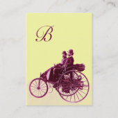 AUTO REPAIR AUTOMOTIVE MONOGRAMM lila Creme Visitenkarte (Rückseite)