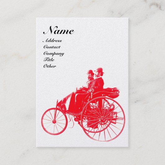 AUTO REPAIR AUTOMOTIVE MONOGRAMM Rote Perle Visitenkarte (Vorderseite)