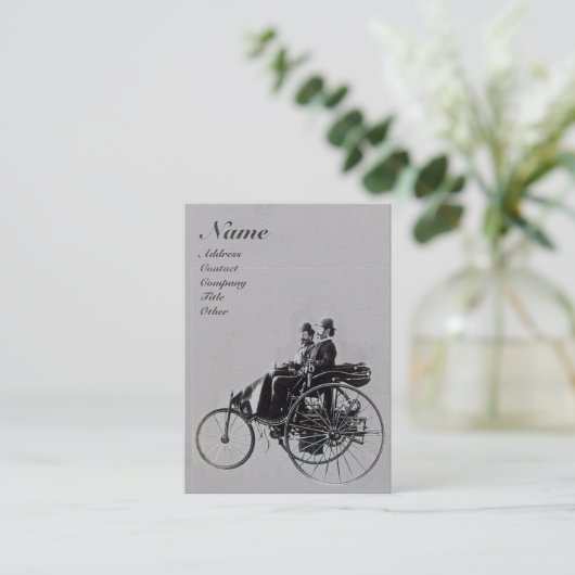 AUTO REPAIR AUTOMOTIVE MONOGRAMM Schwarz Visitenkarte (Stehend Vorderseite)