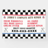 Auto Repair Shop Full Service USA Flag anpassen Banner (Horizontal)
