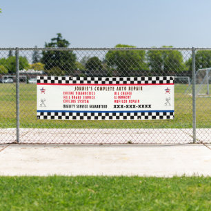 Auto Repair Shop Full Service USA Flag anpassen Banner