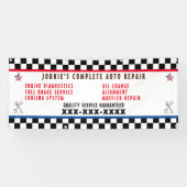 Auto Repair Shop Full Service USA Flag anpassen Banner (Horizontal)