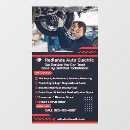 Auto Repair Shop Service Reparaturliste Pro anpass Fensteraufkleber