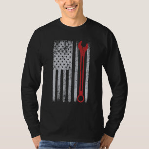 Auto Repairman Car Mechanic Wrench Workshop Tools T-Shirt