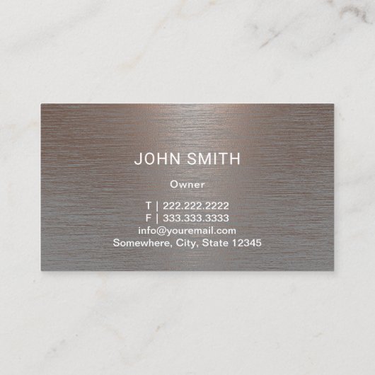 Auto Reparatur Auto-Logo Automotive Mechanik Metal Visitenkarte (Rückseite)