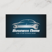 Auto Reparatur Auto & Schraubenschlüssel Blaue Aut Visitenkarte (Vorderseite)