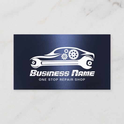 Auto Reparatur Autogänger und Schiffsmaschinen Visitenkarte (Vorderseite)