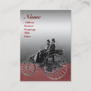 AUTO-REPARATUR- AUTOMOBILMONOGRAMM, CHROME METALLR VISITENKARTE