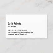 Auto Reparatur Beruflicher Schwarzmetallautomat Visitenkarte (Rückseite)