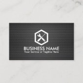 Auto Reparatur Beruflicher Schwarzmetallautomat Visitenkarte (Vorderseite)