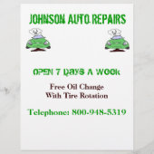 Auto Reparatur Flyer (Hinten)