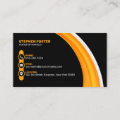 Auto-Reparatur für schwarze und orange Visitenkarte (Rückseite)