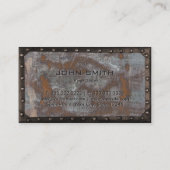 Auto Reparatur Grunge Rusty Metal Handyman Visitenkarte (Rückseite)