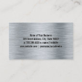 Auto-Reparatur-Logo | Hintergrund aus metallischem Visitenkarte (Rückseite)