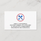 Auto-Reparatur-Logo | Mechanik Visitenkarte (Rückseite)