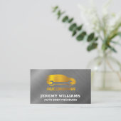 Auto-Reparatur-Logo | Metallic Visitenkarte (Stehend Vorderseite)