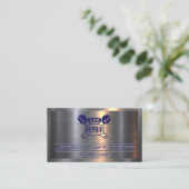 Auto-Reparatur-Logo | Metallische Visitenkarte (Stehend Vorderseite)