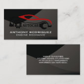 Auto-Reparatur-Logo | Sportwagen Visitenkarte (Vorne/Hinten)