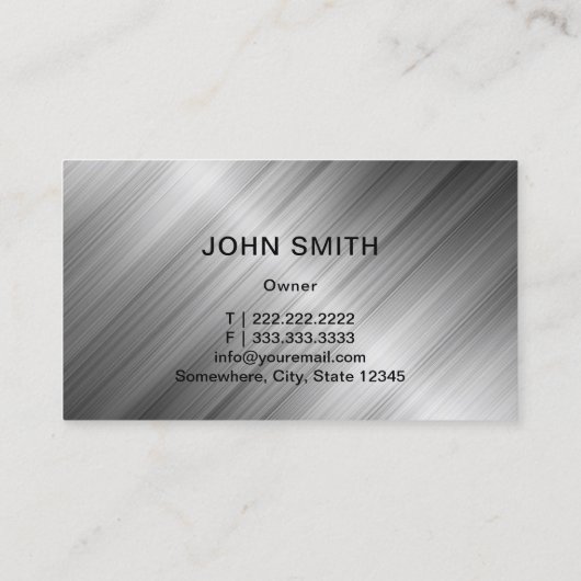 Auto Reparatur Mechanik für metallurgische Fahrzeu Visitenkarte (Rückseite)