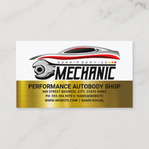 Auto-Reparatur Mechaniker Automobil-Grafiken Visitenkarte