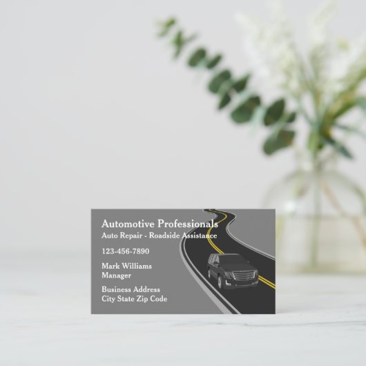 Auto-Reparatur-Roadside-Hilfe Visitenkarte (Stehend Vorderseite)