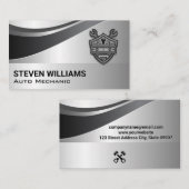 Auto | Reparaturdienstleistungen | Metallischer Hi Visitenkarte (Vorne/Hinten)