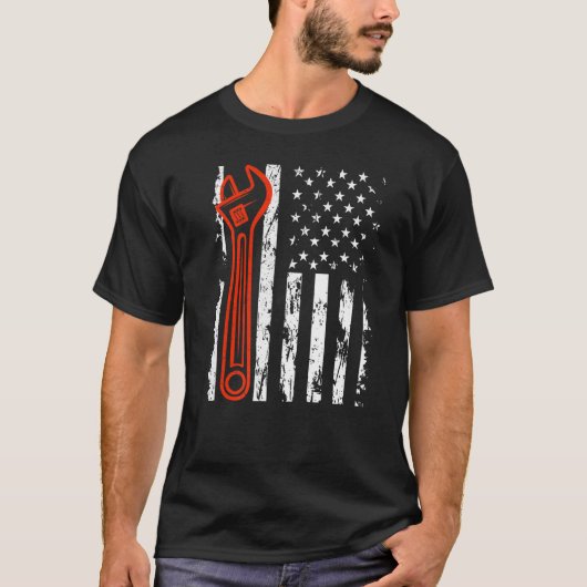 Auto-Reparaturfahrzeug Mechanische Amerikanische F T-Shirt (Vorderseite)