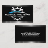 Auto-Reparaturservice-Logo | Kräne und Getriebe Visitenkarte (Vorne/Hinten)