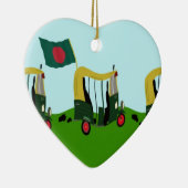 Auto Rickshaw in Bangladesch Keramikornament (Rechts)