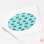 Auto Rickshaw Ovaler Aufkleber (Umschlag)