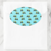 Auto Rickshaw Ovaler Aufkleber (Tasche)