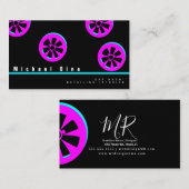 Auto Rim Neon Pink Black Visitenkarte (Vorne/Hinten)