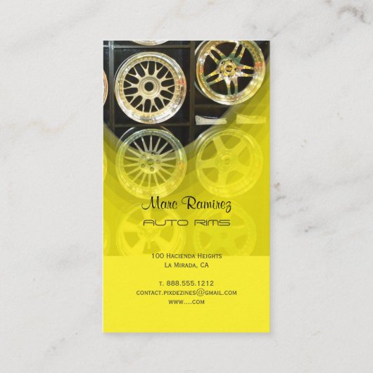 AUTO-RIMS, FOTO-Visitenkarten Visitenkarte (Rückseite)