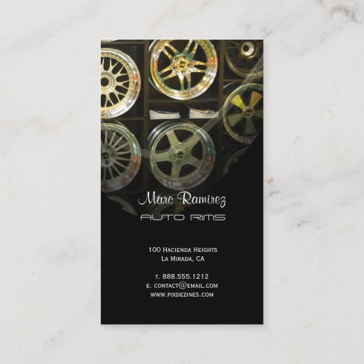 AUTO-RIMS, FOTO-Visitenkarten Visitenkarte (Rückseite)