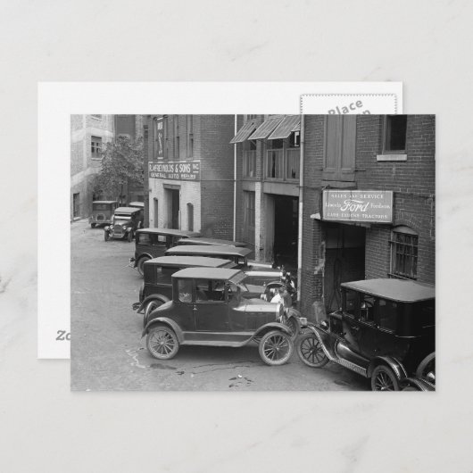 Auto Sales and Service, 1926 Postkarte (Vorne/Hinten)