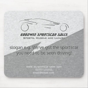 Auto Sales - Imitate Metall, Silber-Auto Showroom Mousepad