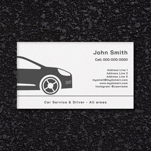 Auto Sales oder Car Driver Business Card Visitenkarte