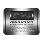 Auto Sales Specials - Showroom aus Metall, Silber, Magnet (Horizontal)