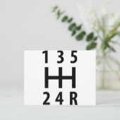 Auto-Schaltgetriebe 5 Postkarte (Stehend Vorderseite)