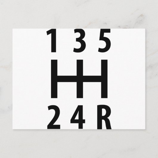 Auto-Schaltgetriebe 5 Postkarte (Vorderseite)