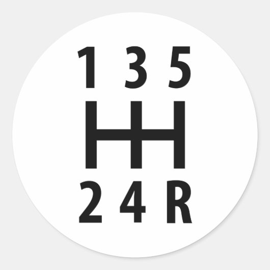 Auto-Schaltgetriebe 5 Runder Aufkleber (Vorderseite)